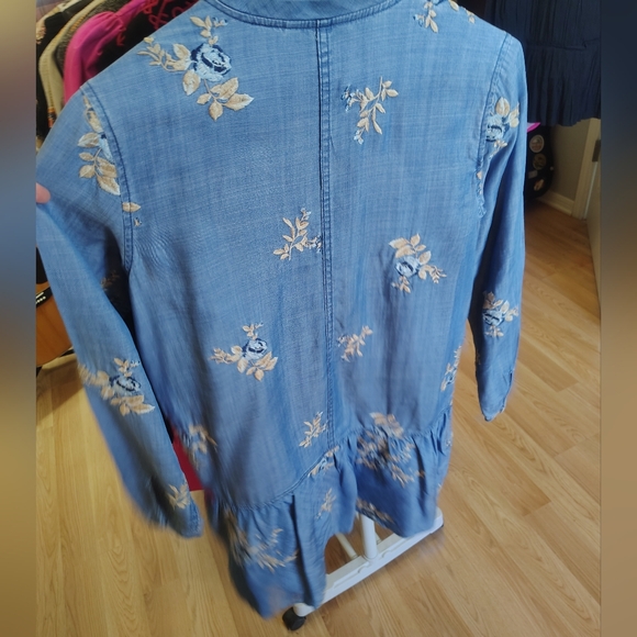 Driftwood Blue Floral Embroidered Dress - Picture 3 of 7